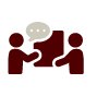 intercultural competence icon people talking