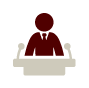 speaker at podium icon