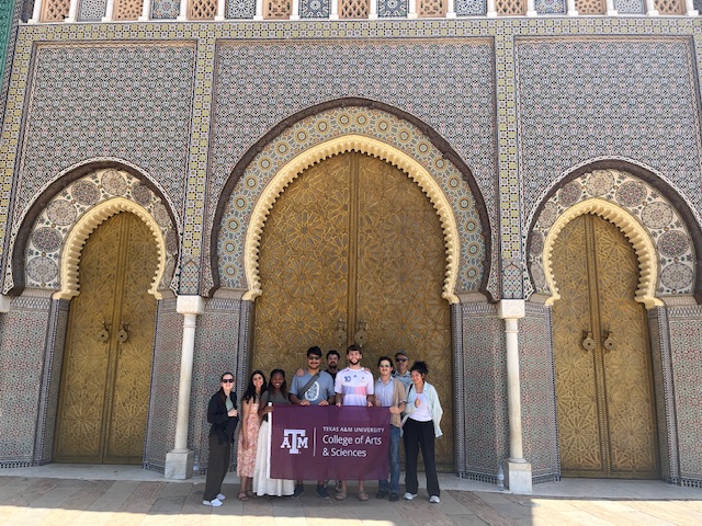 Munzy and his student group led by Dr. Salah Ayari on the A&M Morocco Arabic Institute Summer 10-Week study abroad trip